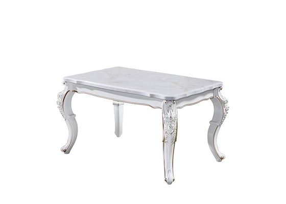 Generous Carving Family Rectangular Marble Dining Table
