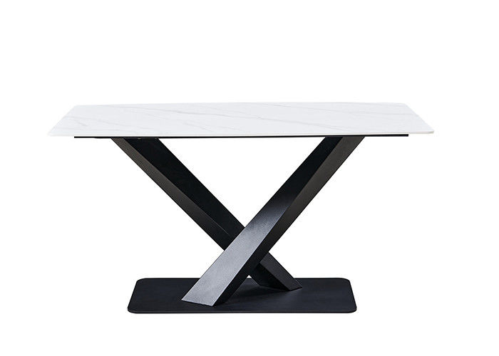 Stylish Slate Dining Table , Marble Top Rectangular Dining Table