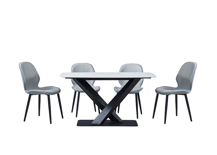 Stylish Slate Dining Table , Marble Top Rectangular Dining Table