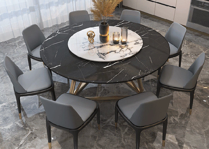 ISO14001 Rock Slab Family Strong Durable Dining Table