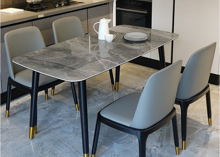Family Luxury Marble Dining Table , Marble Countertop Dining Table