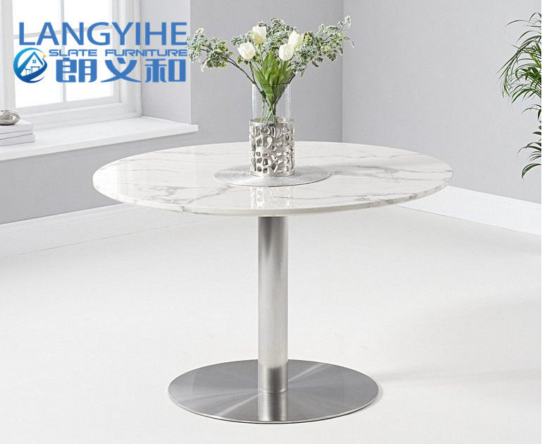 화이트 Oem Odm 원형 대리석 식탁 120cm