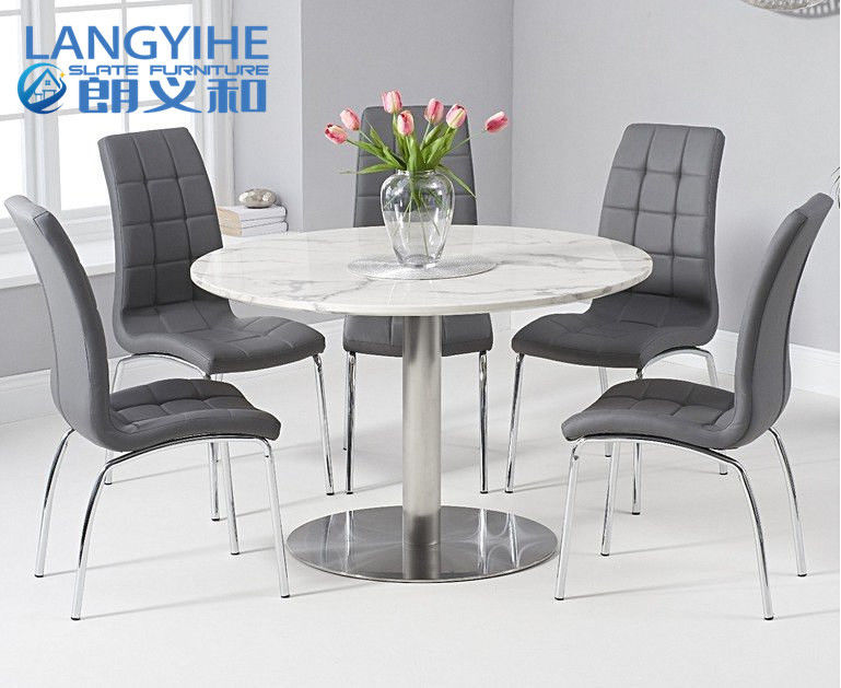 화이트 Oem Odm 원형 대리석 식탁 120cm