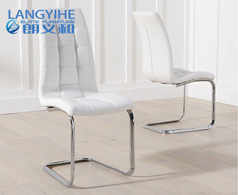120cm 흰색 대리석 둥근 식탁 및 덮개를 씌운 식당 의자
